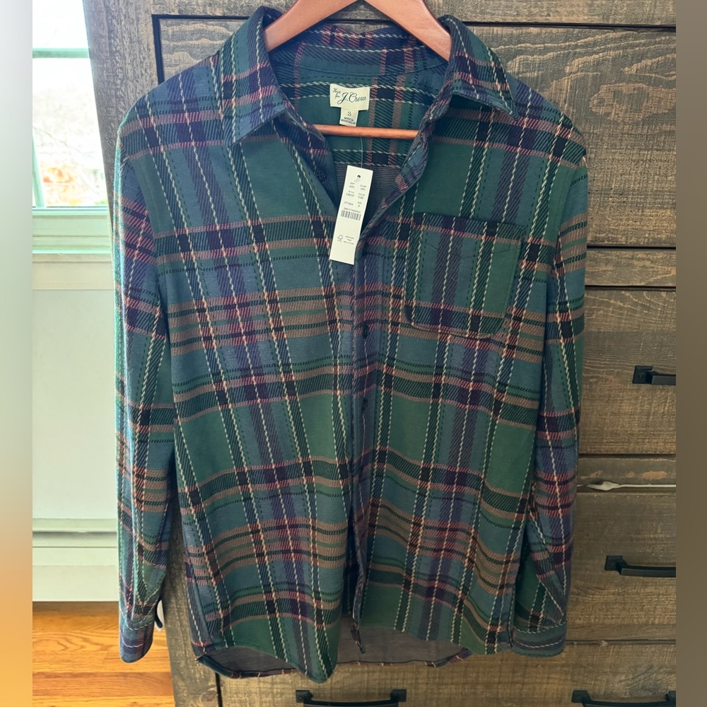 NWT, soft J. Crew Multicolor Plaid Shirt